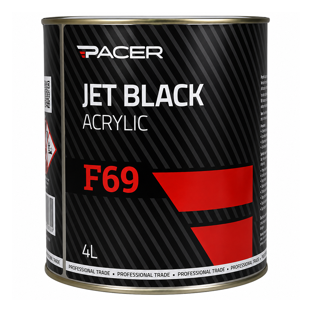 PACER F69 Jet Black Acrylic Paint 4L Professional Automotive Durable
