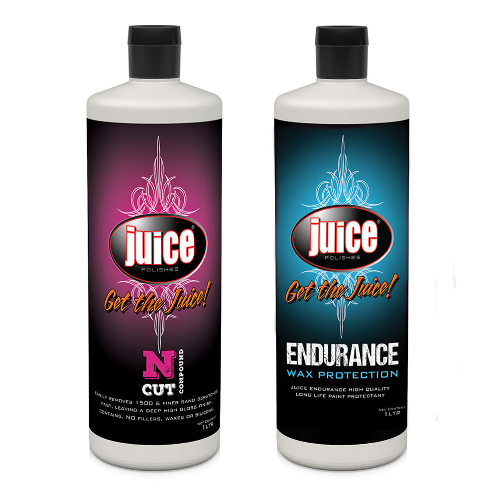 JUICE POLISHES N Cut 1L & Endurance Wax 1L Cutting Compound + Protection Bundle