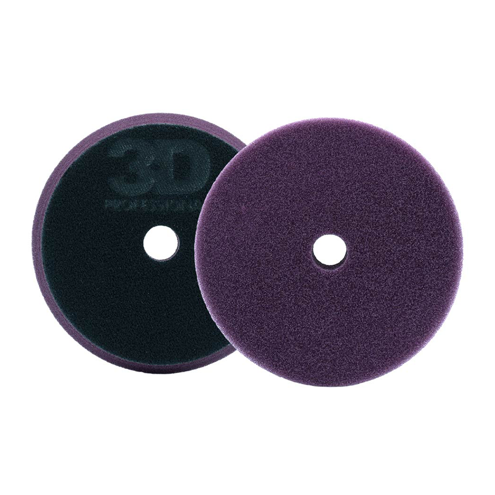 3D Dark Purple Foam Finishing Pad 5.5" Hook & Loop Heavy Cutting Rotary Orbital