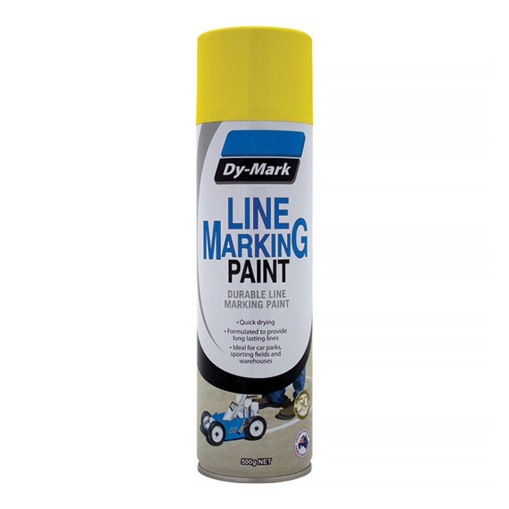 DY-MARK Line Marking Spray Paint Yellow 500g Aerosol Durable Acrylic Inverted