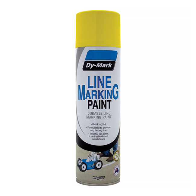 DY-MARK Heavy Duty Line Marking Spray Paint Yellow 500g Aerosol