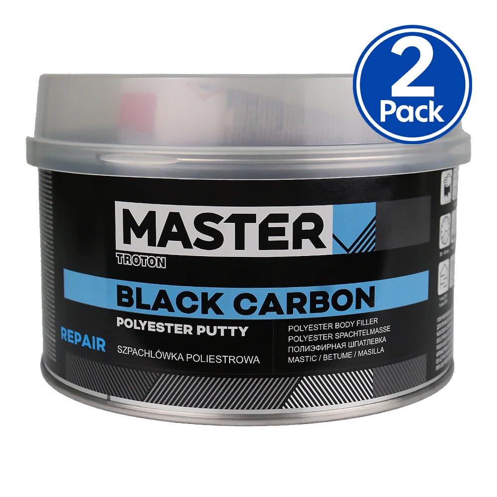 TROTON Master Black Carbon 1L with Hardener Automotive Coating x 2 Pack