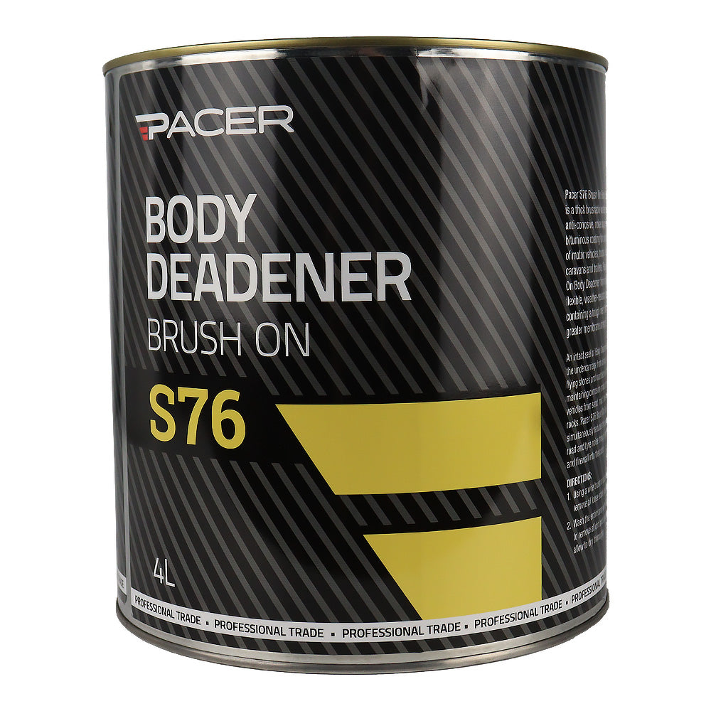 PACER S76 Body Deadener Brush On 4L Sound Dampening Automotive Coating