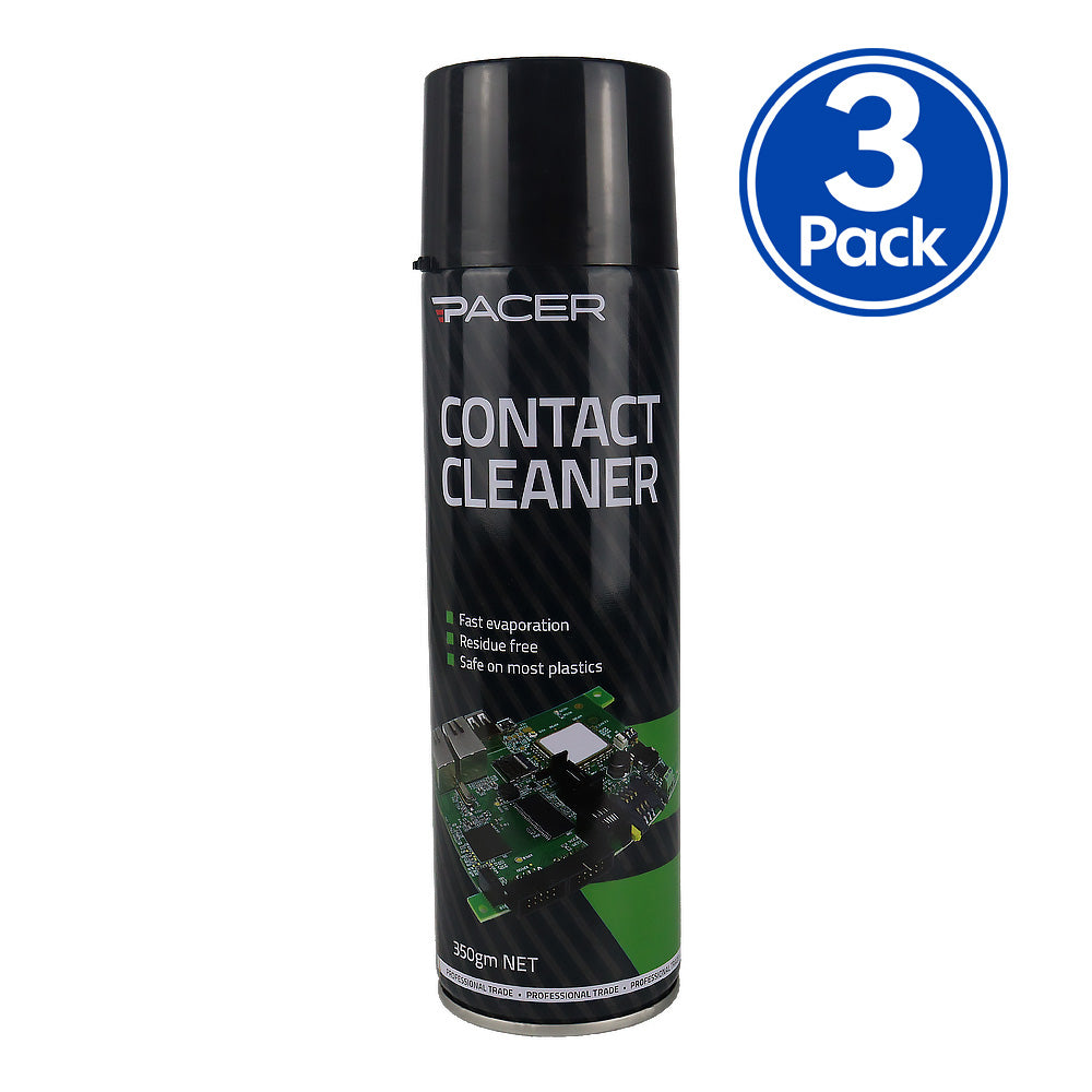 PACER Contact Cleaner 350gm Electrical Automotive Cleaner Spray x3