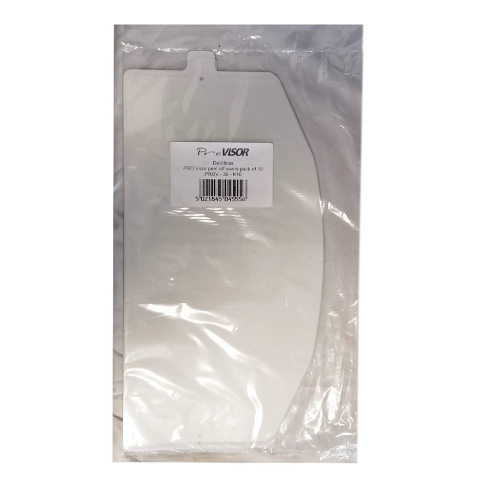 DEVILBISS Pro Visor Peel Off Visors PROV-36-K10 x 10 Pack to suit PROV-650