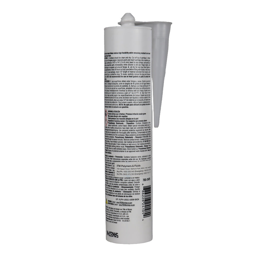 PERMATEX Ultra Black Max Oil Resistant Gasket Maker 368g RTV Sealant