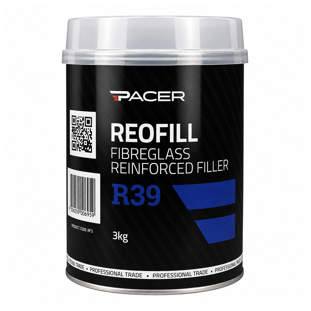 PACER R39 Reofill with Hardener 3kg Fibreglass Reinforced Automotive Filler