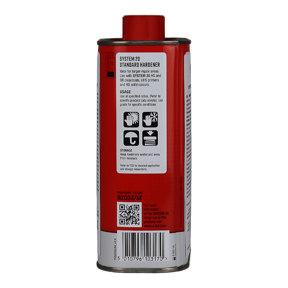 U-POL System 20 Standard Hardener 500ml Automotive Clearcoat Hardener