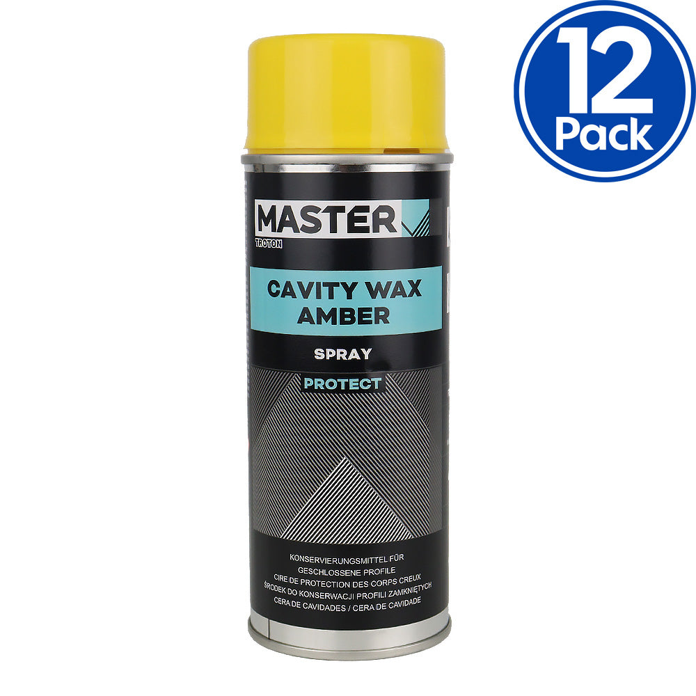 TROTON Master Cavity Wax 400ml Rust Protection Automotive Aerosol x 12 Pack