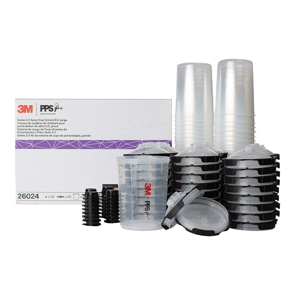 3M 26024 Series 2.0 PPS Lids & Liners Kit Large 850ml 200 Micron x 50 Pack