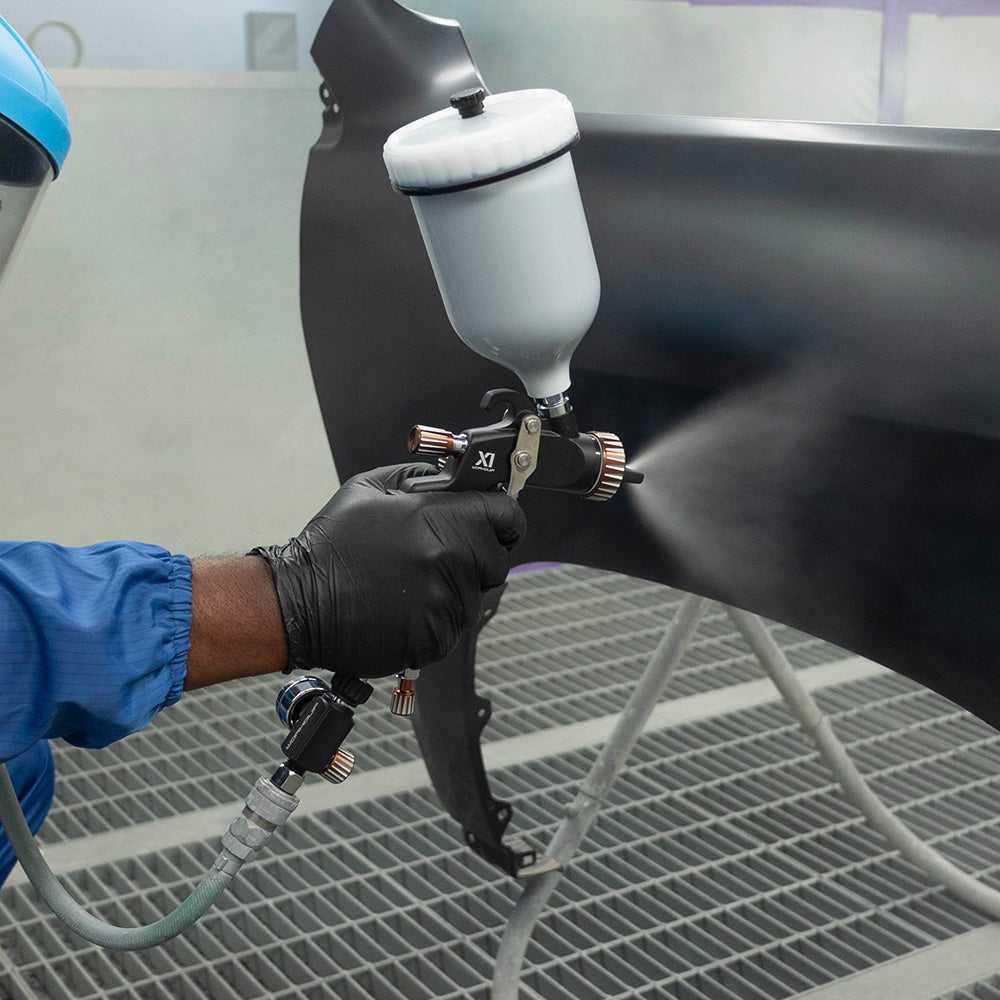 WORKQUIP X1 Gravity Spray Gun 1.3mm Fully Serviceable + 600ml Pot WX-102G