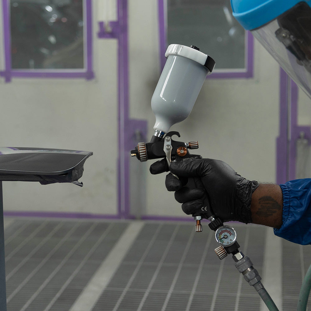 WORKQUIP X1 Gravity Touch Up Spray Gun 1.0mm 300ml Pot Fully Serviceable WX-102G
