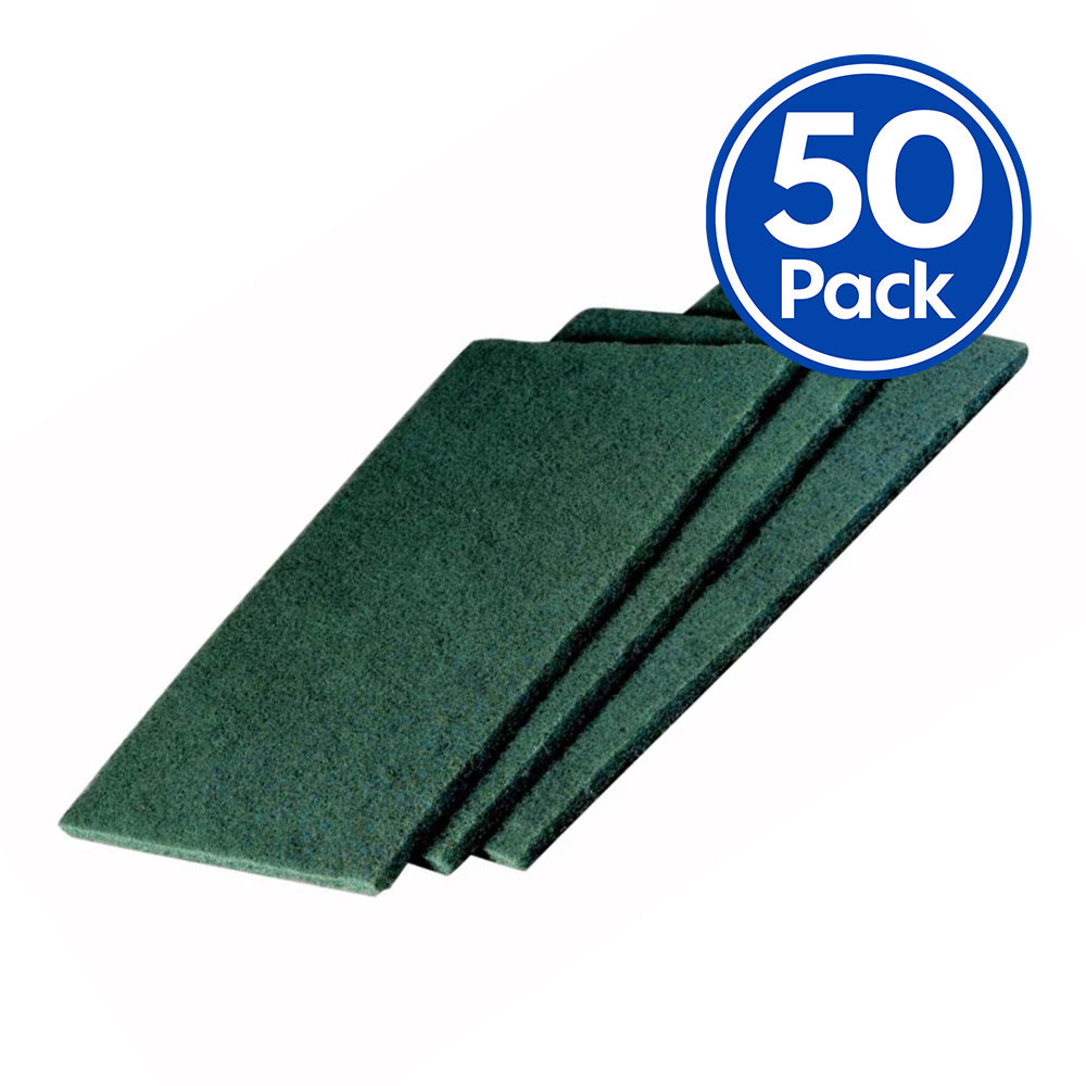 3M Scotch-Brite Medium Duty Scouring Pad 96 Green 230mm x 150mm x 50 Pack Box
