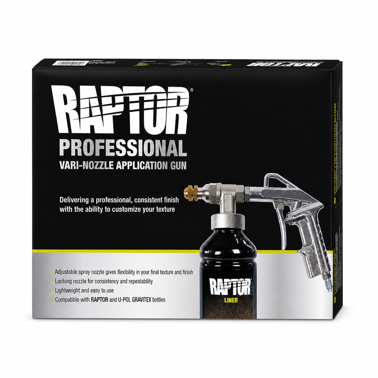 U-POL RAPTOR Vari-Nozzle Spray Gun Adjustable Texture Coating Gun