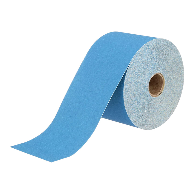 REVCUT Blue Hook & Loop Sand Paper P120 Grit 115mm x 25m Roll