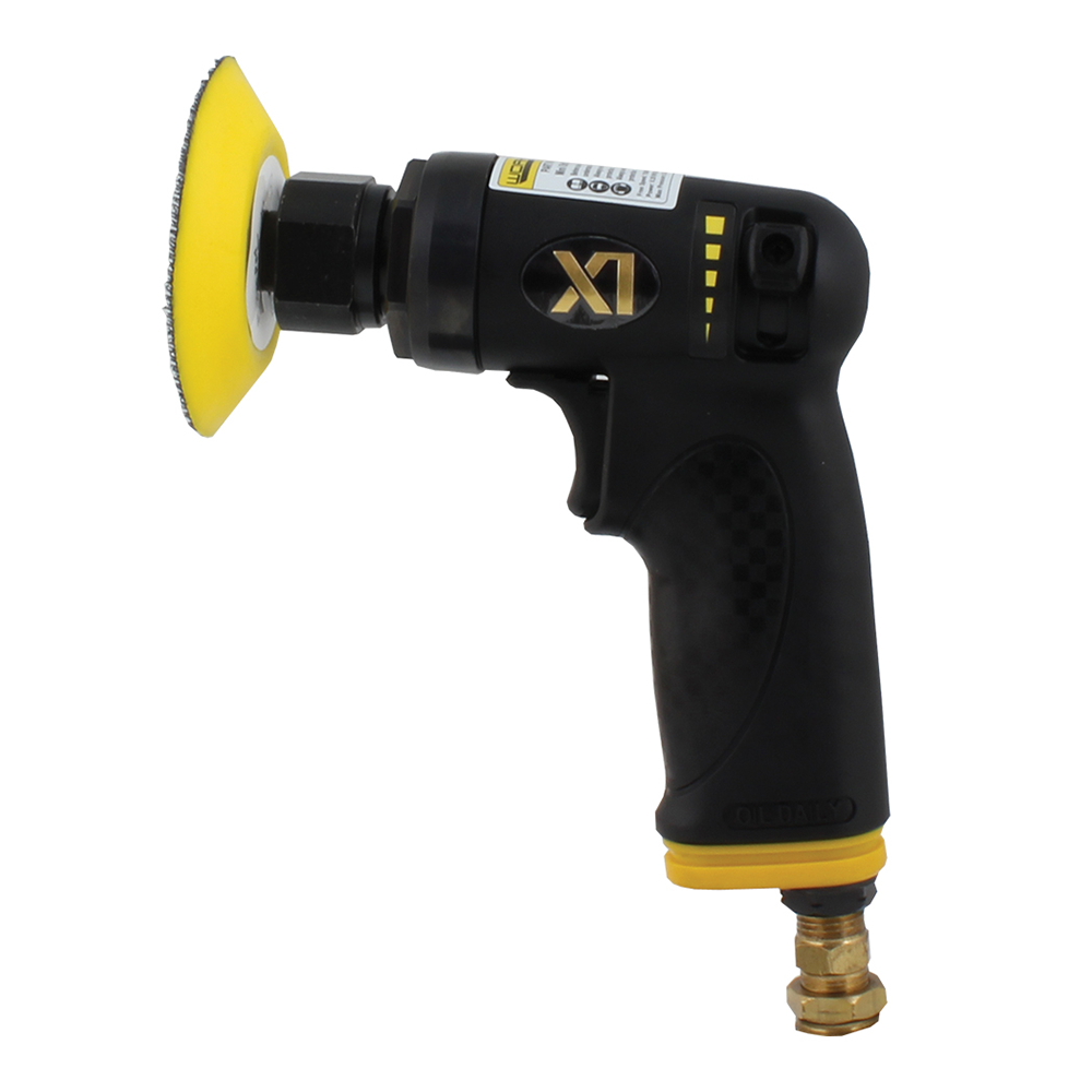 WORKQUIP Pistol Mini Orbital Sander Polisher 3'' 75mm Disc Air Angle