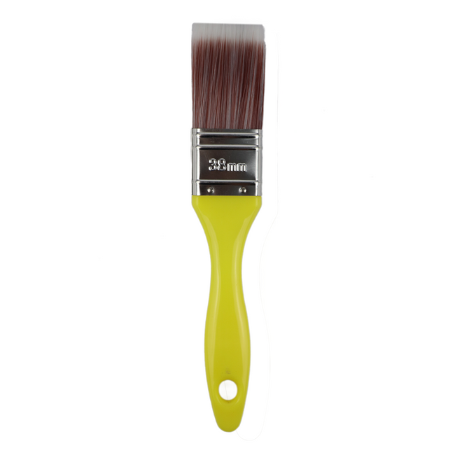 C&A Yellow Brush 38mm Pack Varnish Paint Interior