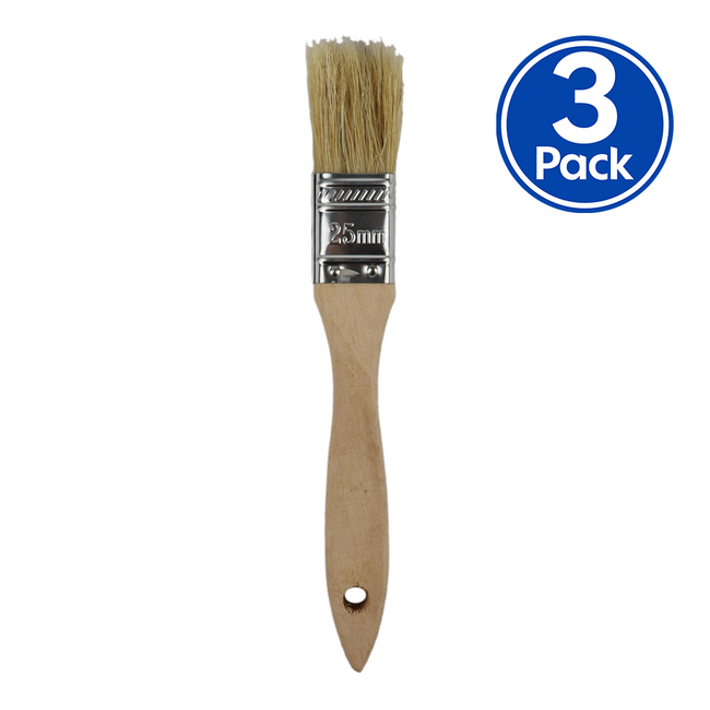 C&A Industrial Paint Brush 25mm x 3 Pack Trade