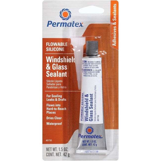 Permatex Flowable Silicone Windshield & Glass Sealer 42g