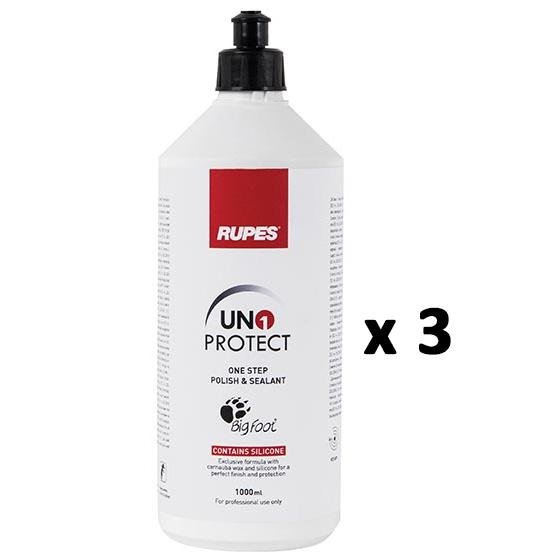 Rupes UNO Protect 1 One Step Cut and Polish Compound Protective Sealant 1L x 3