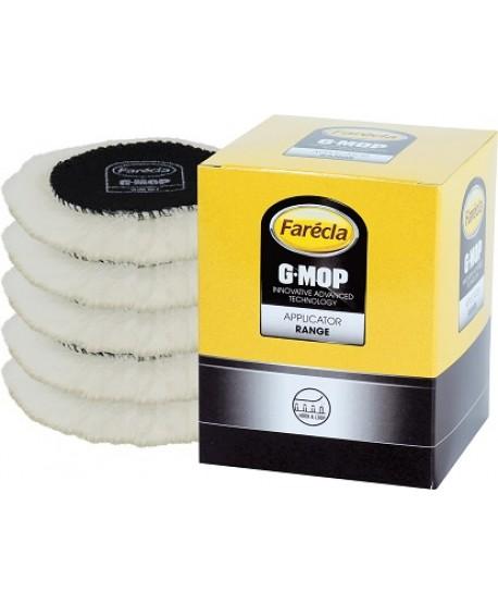 FARECLA G Mop 75mm Lambs Wool Pads 5 Pack GML301 Hook & Loop Style Mini