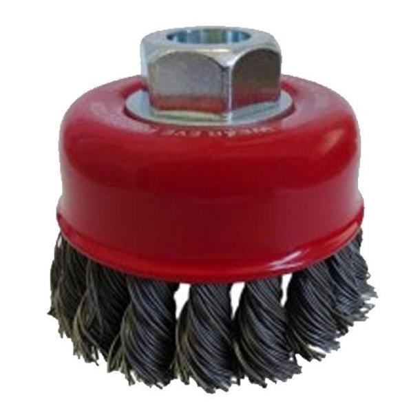 Josco Brumby 75mm Twistknot Bevel Brush Multi-Thread .50mm Carbon Steel Wire