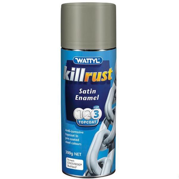 WATTYL Killrust Satin Enamel Spray Paint 300g Aerosol Bushland