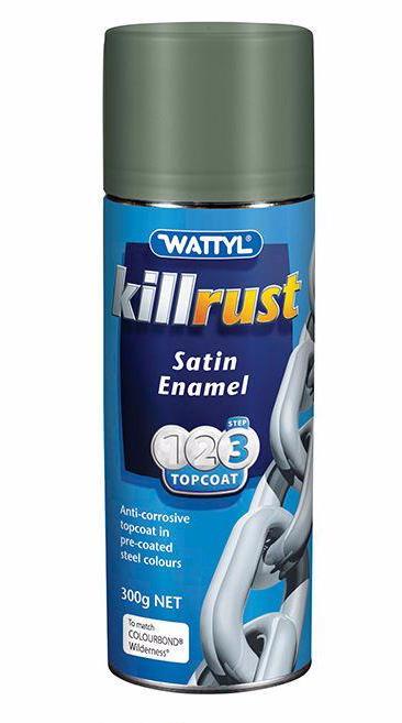 WATTYL Killrust Satin Enamel Spray Paint 300g Aerosol Wilderness