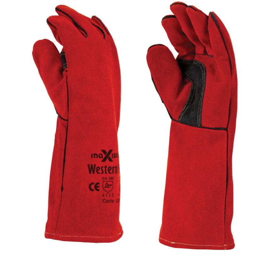 Red Welding Safety Gloves