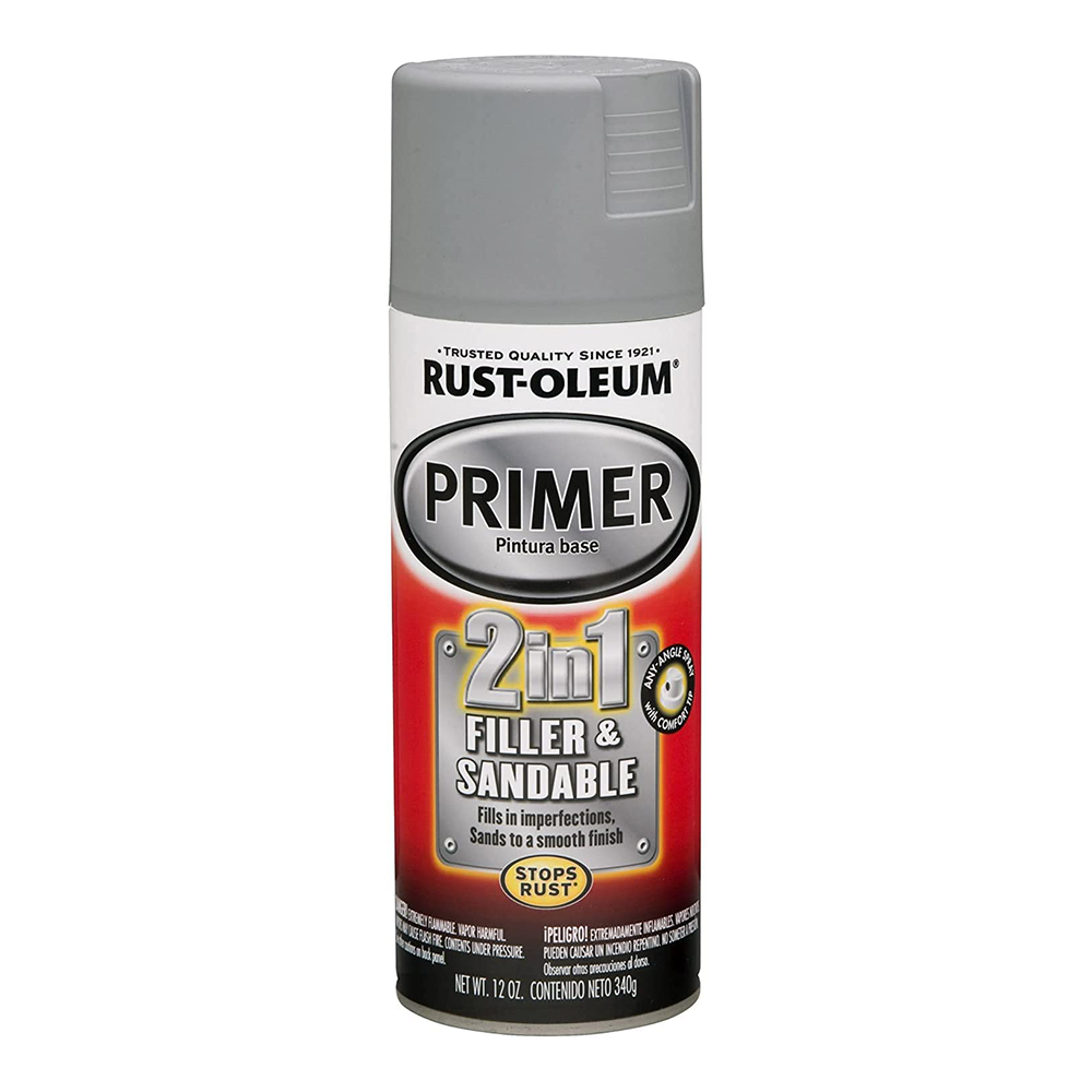 Rustoleum 2 In 1 Primer & Filler 340g Grey Automotive Sandable