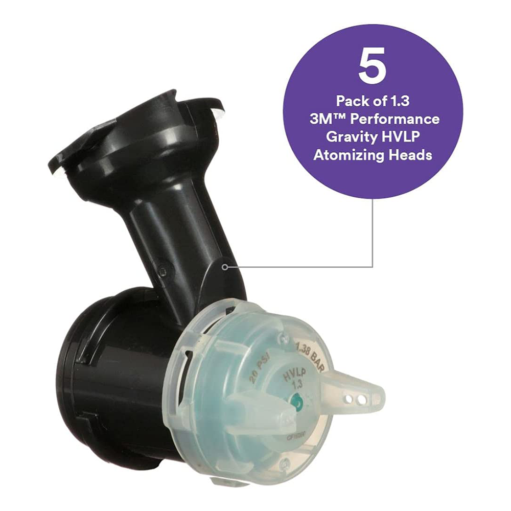 3M 26713 Performance Gravity HVLP Atomizing Head Refill 1.3mm x 5 Pack