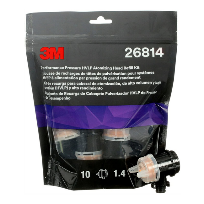 3M 26814 PERF Accuspray Atomizing Head Refill Kit 1.4mm 10 Pack