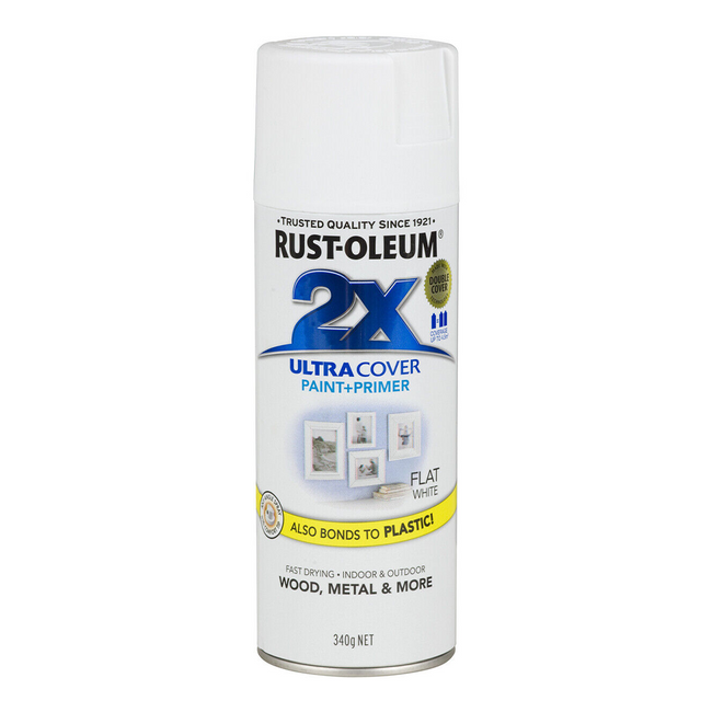 RUST-OLEUM 2X Gloss Paint & Primer Spray Paint 340g White