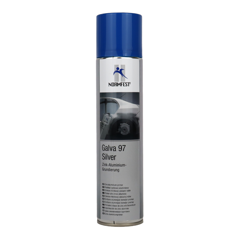NORMFEST Galva 97 Silver Quick Dry Zinc Aluminium Primer Aerosol 400ml Grey
