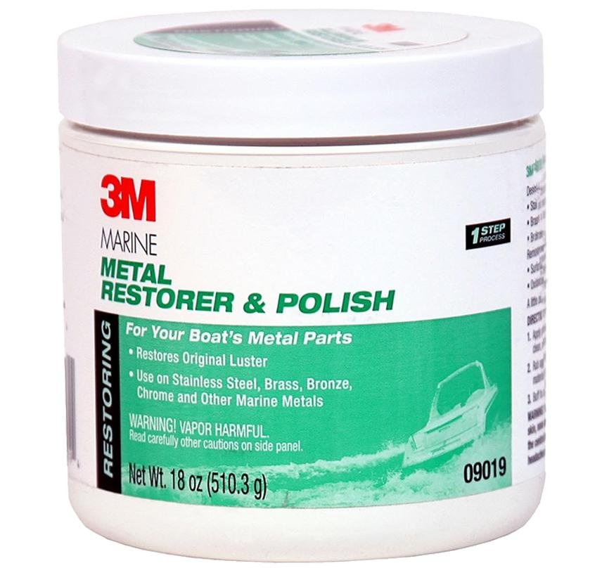 3M Marine Boat Vessel Metal Restorer Polish 09019 510.3g Stainless Steel Brass