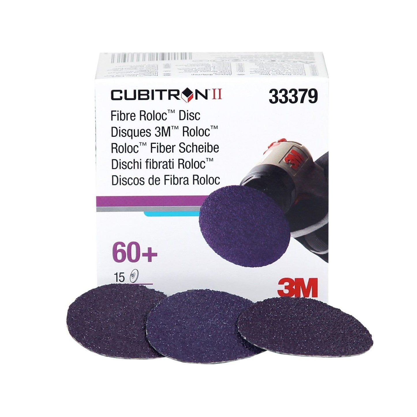 3M Cubitron II Fibre Roloc Disc 33379 2 in 50mm 60 15 discs per box
