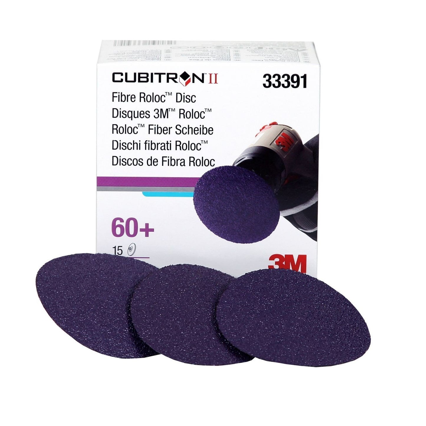 3M Cubitron II Fibre Roloc Disc 33391 75mm 60+ 15 discs