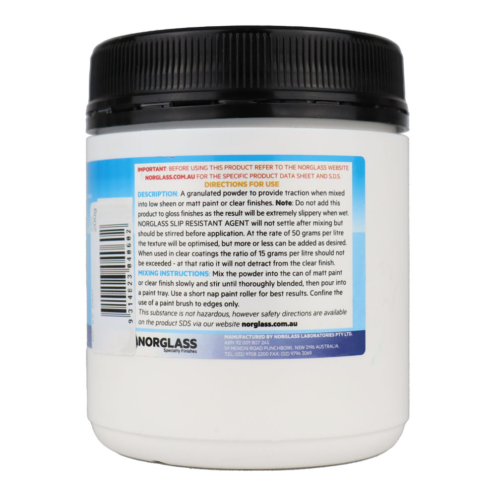 Norglass Slip Resistant Plastic Non-Settling White Powder Agent 200g For 4L