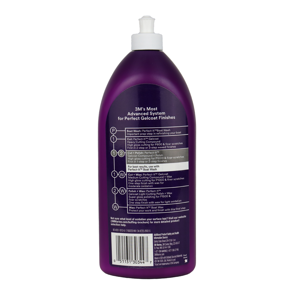 3M 30344 Perfect-It Gelcoat Compound + Polish Quart 946ml