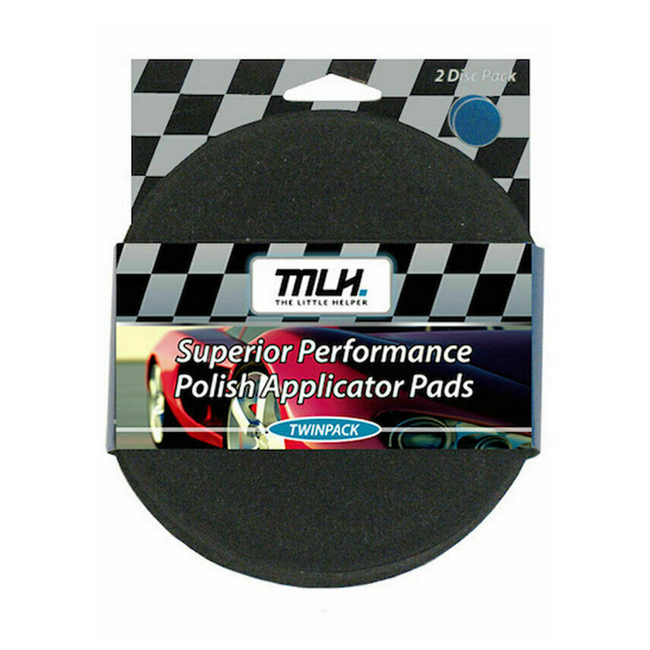 Mothers Foam Polish Applicator Pad 4.5" 64MLH470 Black Twin Pack