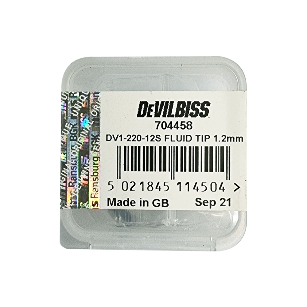 DEVILBISS DV1-220-12S Fluid Tip 1.2mm 704458 Spray Gun Nozzle