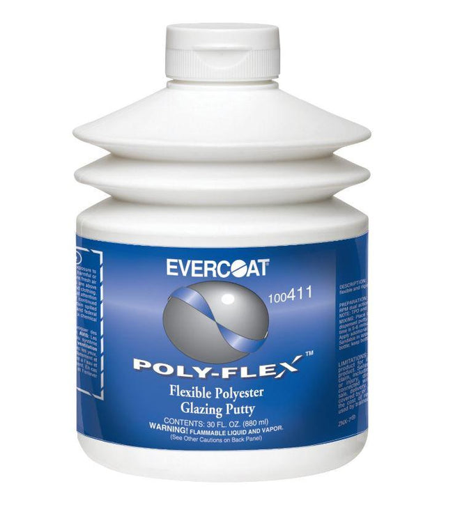 EVERCOAT 411 Poly-Flex Flexible Polyester Glazing Putty Filler 880ml + Hardener