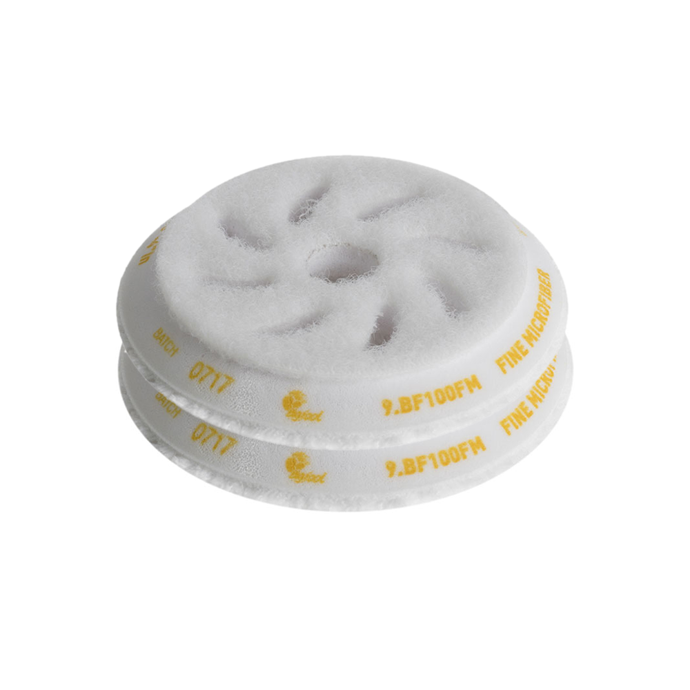 Rupes Bigfoot Yellow 100mm Microfibre Buff Medium Pad Pack of 2 9.BF100FM