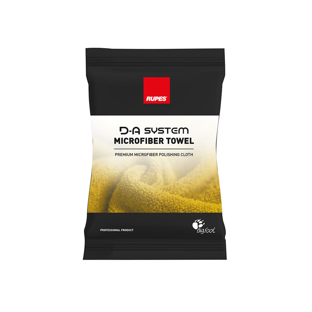 Rupes Premium D-A System Polishing Microfibre Towel Yellow 9.BF9060
