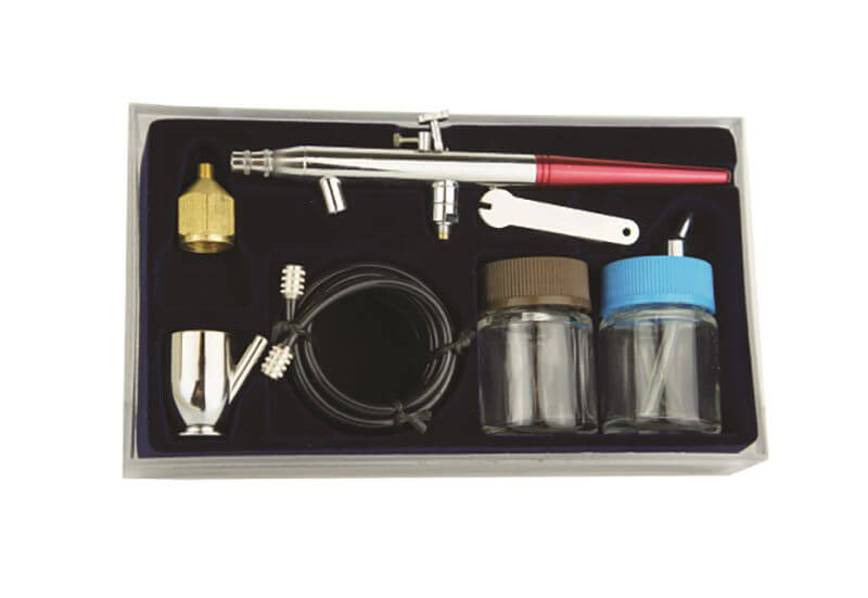 Dual Action Air brush Spray Gun Kit Suction 0.35mm 22cc Capacity + Extra Jar