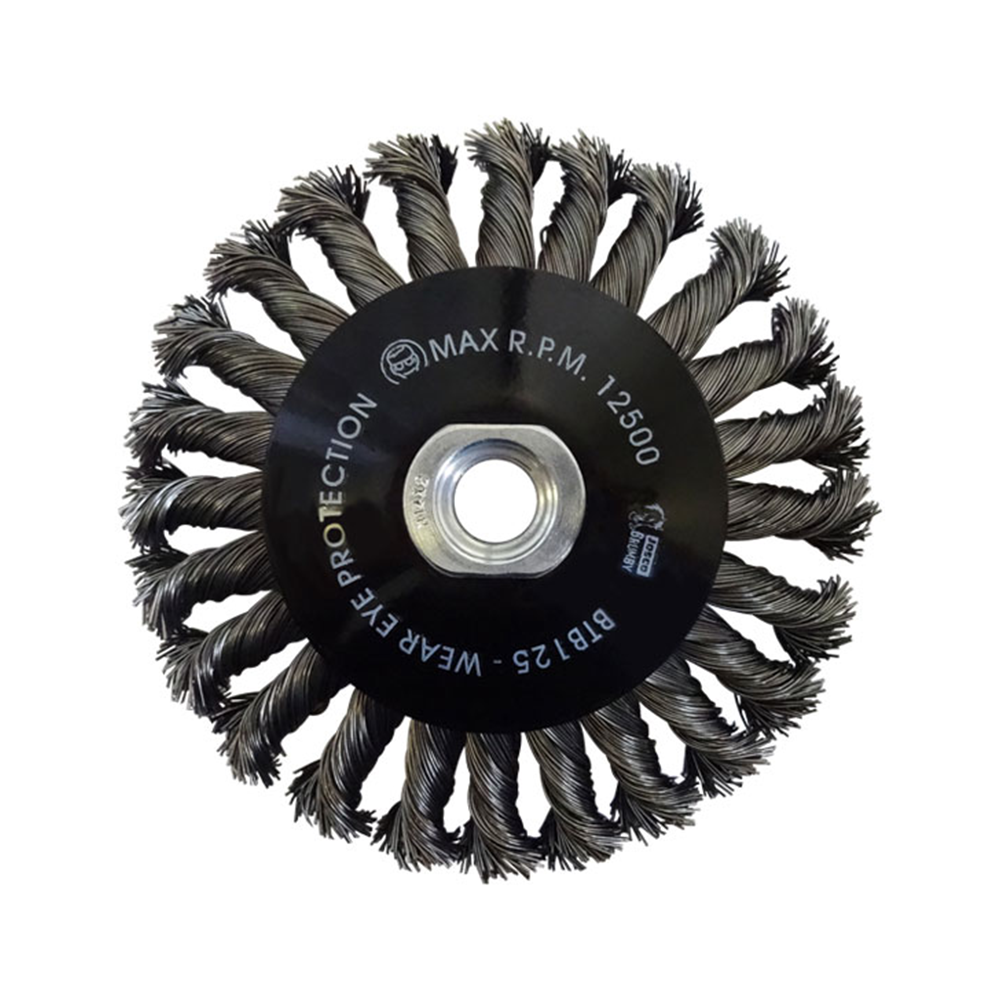 Josco Brumby 125mm Twistknot Bevel Brush Twisted Wire Stripping