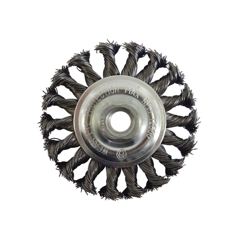 Josco Brumby 125mm Twistknot Multi-Thread Wheel Brush Twisted Wire Stripping