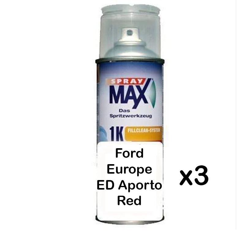 Auto Car Touch Up Paint Can for Ford Europe ED Aporto Red x 3
