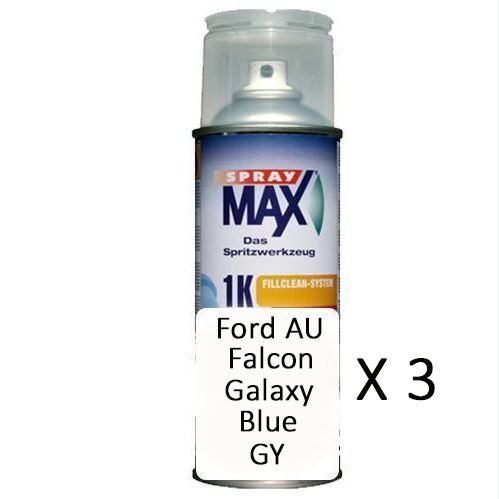 Auto Car Touch Up Paint Can Ford Falcon Galaxy Blue GY x 3