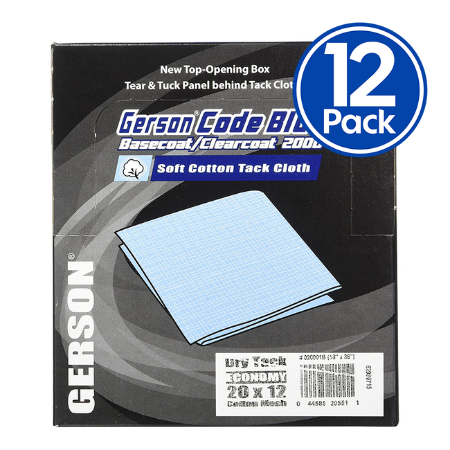 Gerson Dry Tack Soft Cotton Mesh Blue Economy Cloth 20 x 16 x 12 Pack Box Basecoat